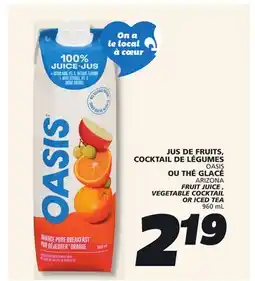 IGA OASIS FRUIT JUICE offer
