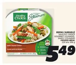 IGA HEALTHY CHOICE GOURMET STEAMERS, SIMPLY STEAMERS FROZEN MEAL offer