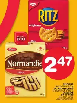 Marches Tradition DARE (270 à 310 g) CHRISTIE (175 à 200 g) CRACKERS OR COOKIES offer