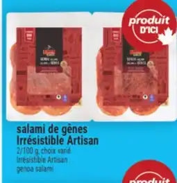 Super C SALAMI DE GÊNES IRRÉSISTIBLE ARTISAN | IRRÉSISTIBLE ARTISAN GENOA SALAMI offer