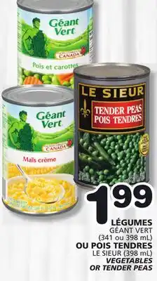 Marches Tradition GÉANT VERT VEGETABLES OR TENDER PEAS LÉGUMES offer