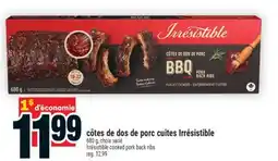 Super C CÔTES DE DOS DE PORC CUITES IRRÉSISTIBLE | IRRÉSISTIBLE COOKED PORK BACK RIBS offer