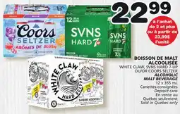 Marches Tradition WHITE CLAW, SVNS HARD 7-UP OR COORS SELTZER ALCOHOLIC MALT BEVERAGE offer