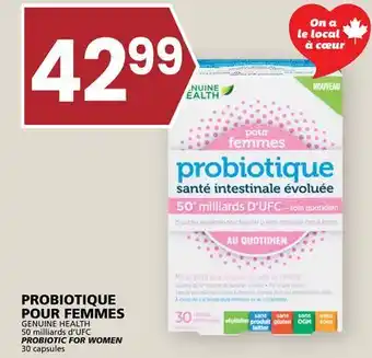 Rachelle-Bery Grocery GENUINE HEALTH 50 milliards d'UFC PROBIOTIC FOR WOMEN offer