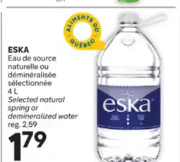 Brunet ESKA Eau de source naturelle ou déminéralisée sélectionnée offer