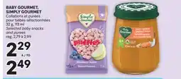 Brunet BABY GOURMET, SIMPLY GOURMET Collations et purées pour bébés sélectionnées offer