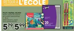 Brunet PILOT, MAPED, HILROY Stylos, papier et crayons de couleur sélectionnés offer