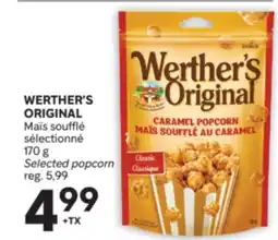 Brunet WERTHER'S ORIGINAL Maïs soufflé sélectionné offer