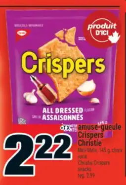 Super C amuse-gueule Crispers Christie | Christie Crispers snacks offer