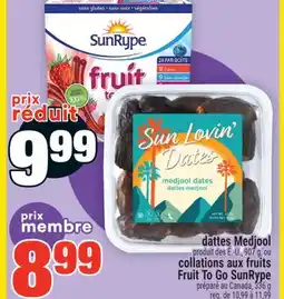 Super C dattes Medjool, collations aux fruits Fruit To Go SunRype offer
