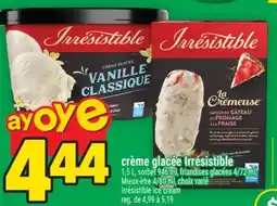 Super C crème glacée Irrésistible | Irrésistible ice cream offer