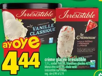 Super C crème glacée Irrésistible | Irrésistible ice cream offer