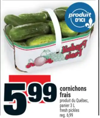 Super C cornichons frais | fresh pickles offer