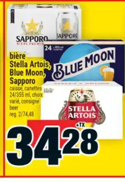 Super C bière Stella Artois, Blue Moon, Sapporo | beer offer