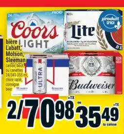 Super C BIÈRE LABATT, MOLSON, SLEEMAN | BEER offer