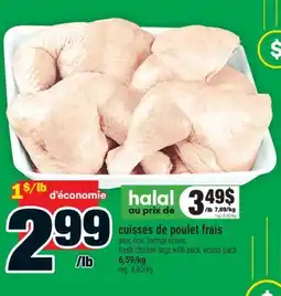 Super C CUISSES DE POULET FRAIS FRESH CHICKEN LEGS WITH BACK, ECONO PACK offer