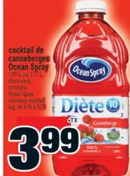 Super C COCKTAIL DE CANNEBERGES OCEAN SPRAY | OCEAN SPRAY CRANBERRY COCKTAIL offer
