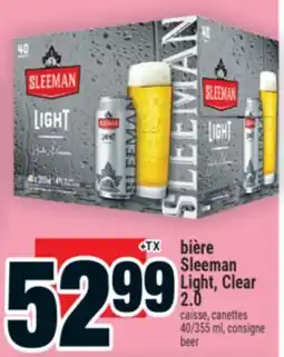 Super C bière Sleeman Light, Clear 2.0 | beer offer