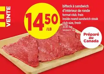 Maxi BIFTECK À SANDWICH D'INTÉRIEUR DE RONDE offer
