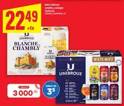 Maxi BIÈRE UNIBROUE, 12X355 ML offer