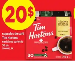 Maxi CAPSULES DE CAFÉ TIM HORTONS, 30 UN offer