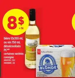 Maxi BIÈRE, 12X355 ML OU VIN, 750 ML DÉSALCOOLISÉS PC offer