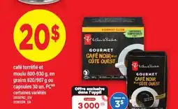Maxi CAFÉ TORRÉFIÉ ET MOULU, 800-930 G, EN GRAINS, 820/907 G OU CAPSULES, 30 UN. PC offer