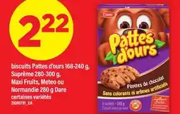 Maxi BISCUITS PATTES D'OURS 168-240 G, SUPRÊME 280-300 G, MAXI FRUITS, METEO OU NORMANDIE 280 G DARE offer