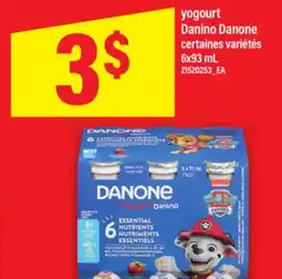 Maxi YOGOURT DANINO DANONE, 6x93 mL offer