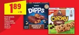 Maxi BARRES GRANOLA DIPPS OU CHEWY QUAKER, 120-156 g offer