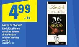 Maxi BARRES DE CHOCOLAT LINDT EXCELLENCE | CHOCOLATE BARS, 50-100 G offer