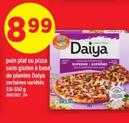 Maxi PAIN PLAT OU PIZZA SANS GLUTEN À BASE DE PLANTES DAIYA, 331-550 G offer