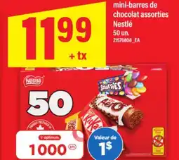 Maxi MINI-BARRES DE CHOCOLAT ASSORTIES NESTLÉ, 50 UN offer