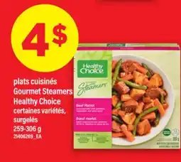 Maxi PLATS CUISINÉS GOURMET STEAMERS HEALTHY CHOICE, 259-306 g offer