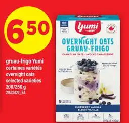 Maxi GRUAU-FRIGO YUMI | overnight oats, 200/250 g offer