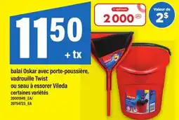 Maxi OSKAR AVEC PORTE-POUSSIÈRE VADROUILLE TWIST OU SEAU À ESSORER VILEDA offer
