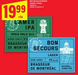 Maxi BIÈRE BRASSEUR DE MONTRÉAL, 12x355 mL offer