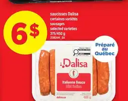 Maxi SAUCISSES DALISA | SAUSAGES, 375/450g offer