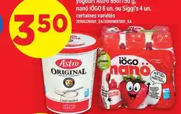 Maxi YOGOURT ASTRO 650/750 G, NANÖ IÖGO 6 UN. OU SIGGI'S 4 UN offer