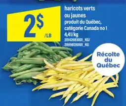Maxi HARICOTS VERTS OU JAUNES offer