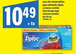 Maxi SACS DE CONSERVATION POUR ALIMENTS ZIPLOC, 60-270 un offer