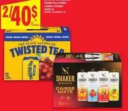 Maxi BOISSON DE MALT ALCOOLISÉE TWISTED TEA OU SHAKER, 12X355 ML offer