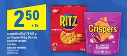Maxi CRAQUELINS RITZ 175-200 G OU CRISPERS 145 G CHRISTIE / CRACKERS offer