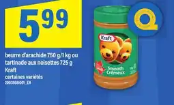 Maxi BEURRE 750 G/1 KG OU TARTINADE AUX NOISETTES 725 G KRAFT offer