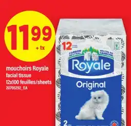 Maxi MOUCHOIRS ROYALE | FACIAL TISSUE, 12X100 FEUILLES offer