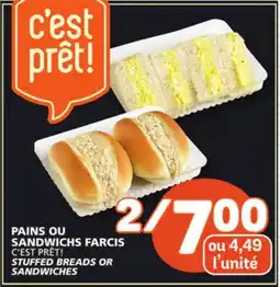 Marché Bonichoix C'EST PRÊT! STUFFED BREADS OR SANDWICHES offer