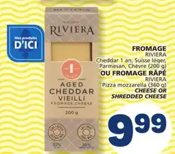 Marché Bonichoix RIVIERA Pizza mozzarella (360 g) CHEESE OR SHREDDED CHEESE offer