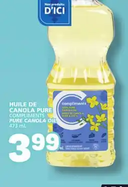 Marché Bonichoix COMPLIMENTS PURE CANOLA OIL offer