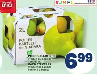 Marché Bonichoix BARTLETT PEARS offer