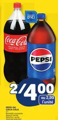 Marché Bonichoix PEPSI OR COCA-COLA offer